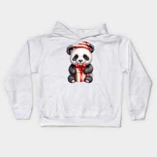 Christmas Panda Bear Kids Hoodie